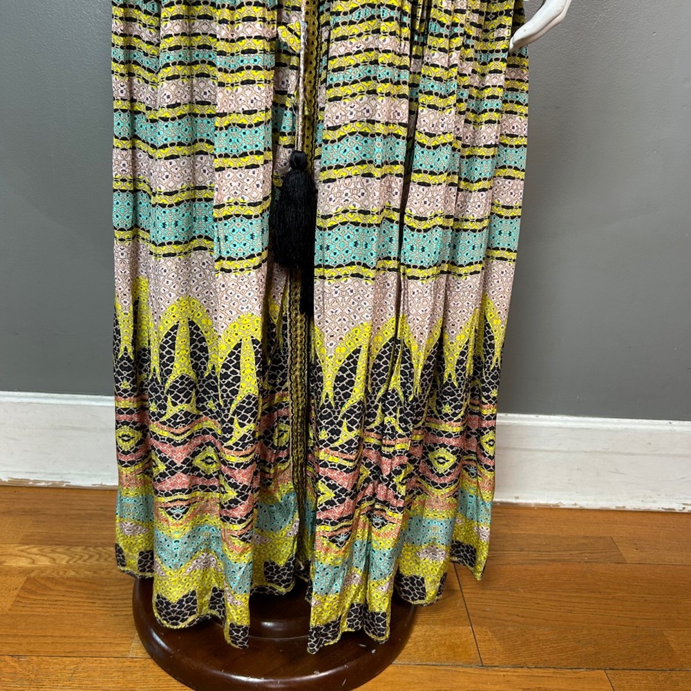 Bhanuni by Jyoti Anthropologie Giorgia Maxi Dress Size 8 boho embroidered - Picture 9 of 15